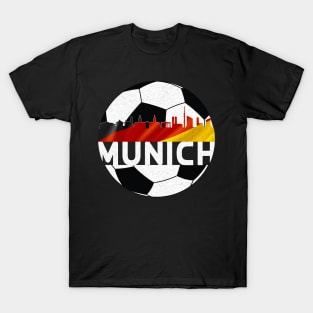 Munich Germany Euro 2024 football—White text T-Shirt